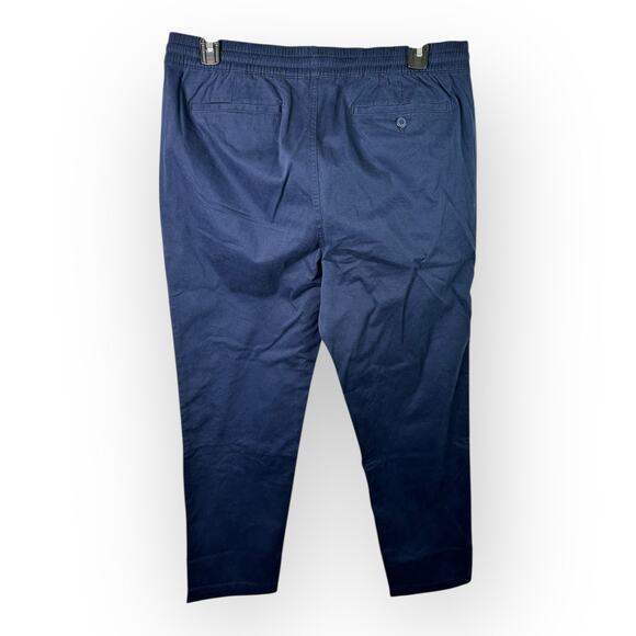 Lands End Mens size Large 36-38 Relaxed Fit Deck Pant Navy Blue - Picture 2 of 9